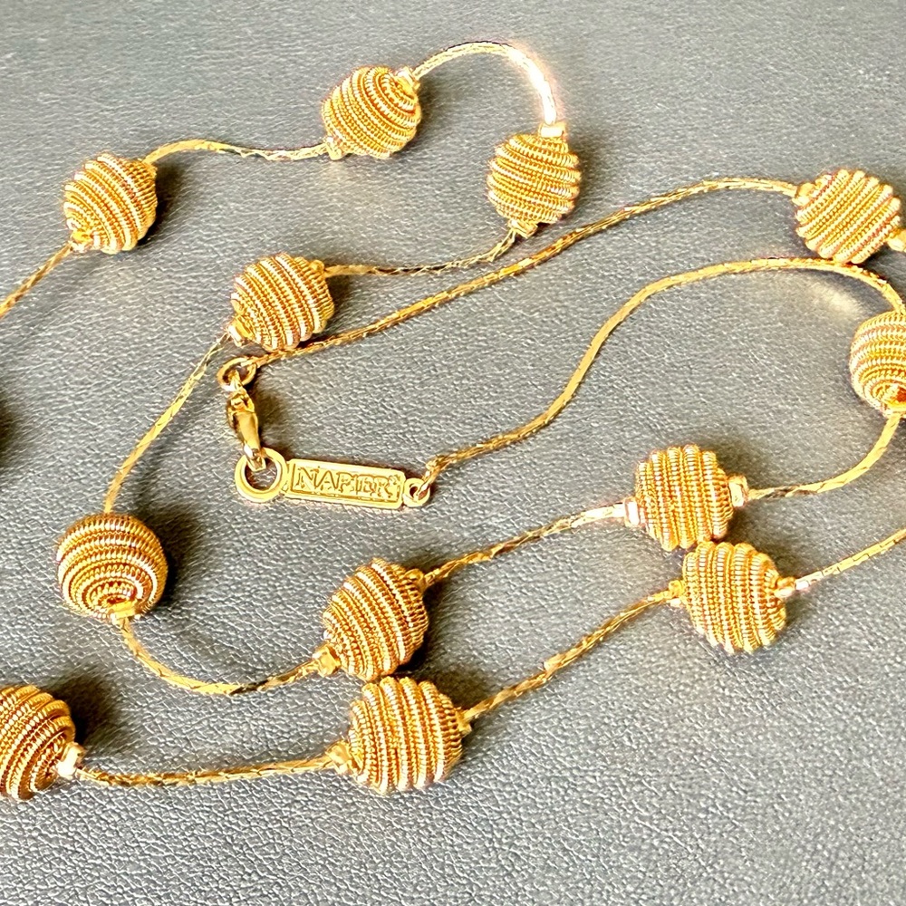 vtg Napier Gold Tone Necklace